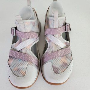 Chaco Womens Gray Purple Ankle Strap Water Shoes S